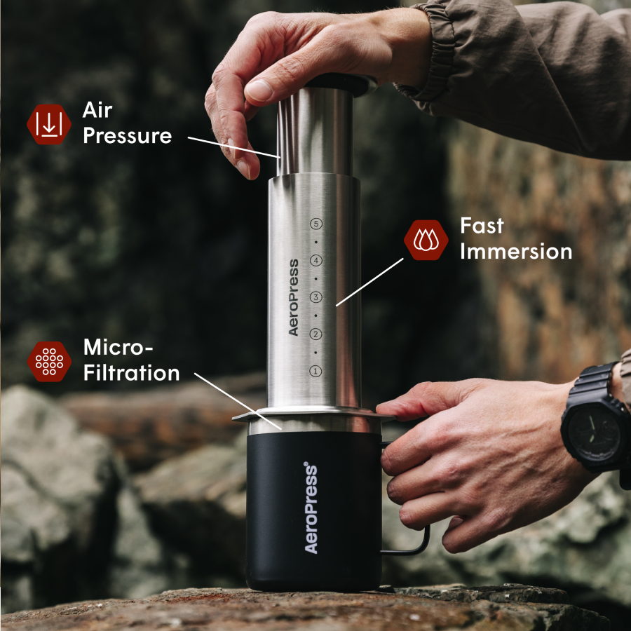 AeroPress Steel Double-Wall Coffee Press