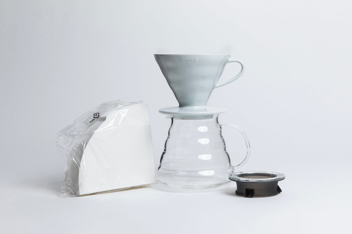 Hario V60 Pro Ceramic Pour-Over Set with Glass Server